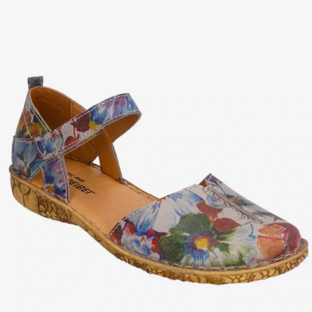 Josef Seibel Rosalie 42” Floral Closed Toe Sandal Women’s NWT US 6-6.5 - Picture 1 of 5